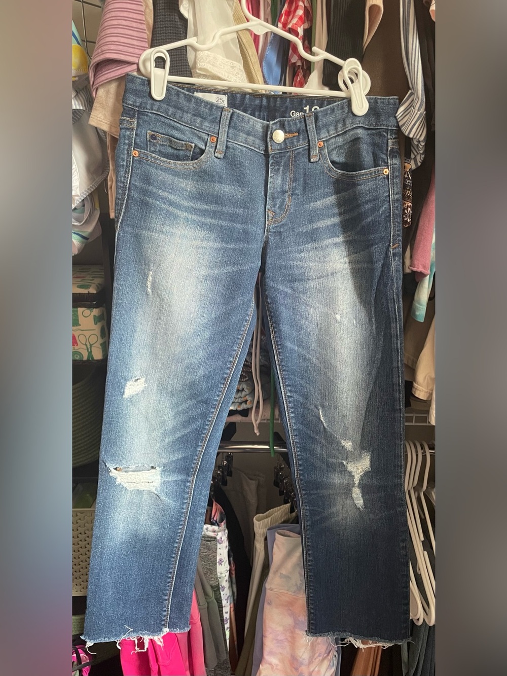 GAP Cropped Real Straight Jeans